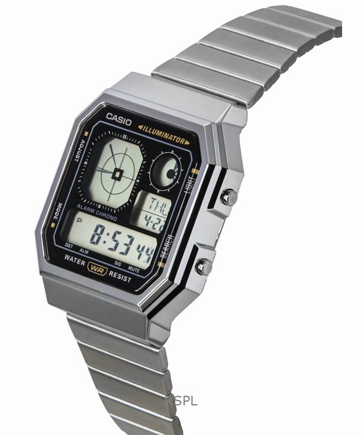 Casio A130WE-1A Vintage Digital Stainless Steel Quartz Unisex Wristwatch