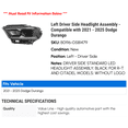 thumbnail image 2 of Left Driver Side Headlight Assembly - Compatible with 2021 - 2025 Dodge Durango 2022 2023 2024, 2 of 2