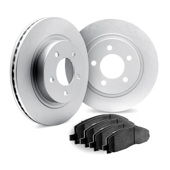 Dynamic Friction Company Rear Brake GEOMET Rotors with 5000 Euro Ceramic Brake Pads - 9602-73014