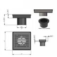 thumbnail image 6 of SereneDrains 304 Stainless Steel 4 Inch Brushed Nickel Square Shower Drain Kit for Tile Floor Drain Grate Cover Hair Catcher Trap Strainer Filter, 6 of 10