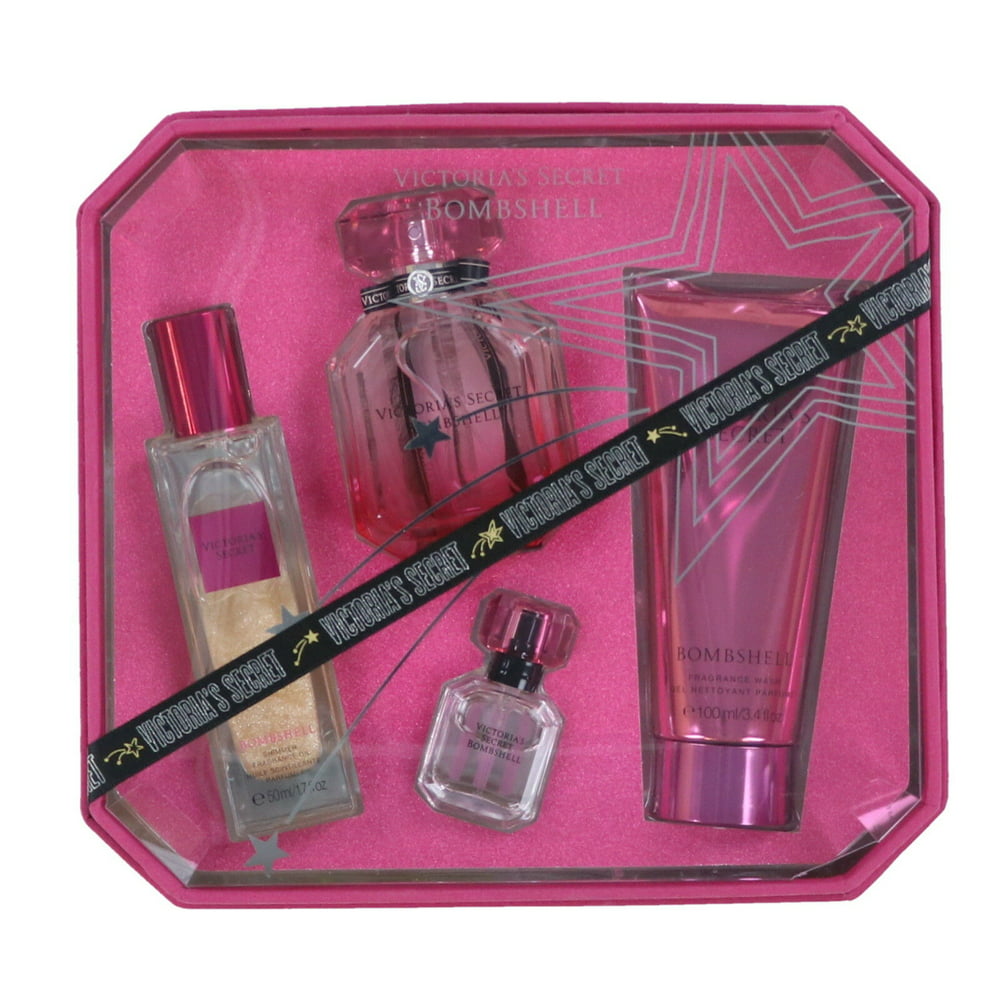 Victoria's Secret Bombshell 4 Piece Gift Set Perfume Wash