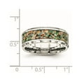 thumbnail image 6 of Chisel Stainless Steel Polished with Imitation Opal Inlay 8mm Band, 6 of 7