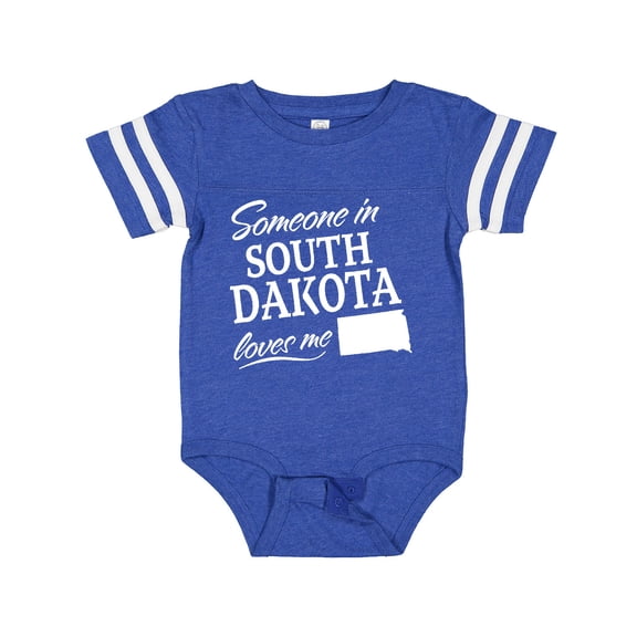 Inktastic Someone in South Dakota Loves Me Boys or Girls Baby Bodysuit