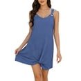 thumbnail image 3 of Sentmoon Robe Débardeur Midi Robes d'Invitée de Mariage Été Sans Manches Col en V Nœud Coupe Ample Robes Soleil pour Femmes 2026 Vacances pour Bureau et Réunion d'Affaires P-3TG, 3 of 9