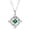 Green, variant on Stainless Steel Witches Knot Birthstone Necklace Cubic Zirconia Wiccan Witchcraft Pendant Jewelry For Outdoor Travel Hiking(Sky Blue-2.3Cm)