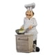 thumbnail image 5 of Figura de chef decorativa francesa, figura coleccionable para cocina Cocinando, 5 of 8