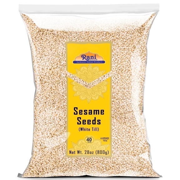 Rani Sesame Seeds White Hulled Raw (Till) 28oz (800gm) ~ All Natural | Gluten Friendly | NON-GMO | Kosher | Vegan | Indian Origin