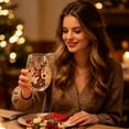 thumbnail image 4 of 3D Christmas Glass Cup - 19oz Clear Holiday Tumbler with 3D Print for Hot Cold Beverage Collectible C, 4 of 5