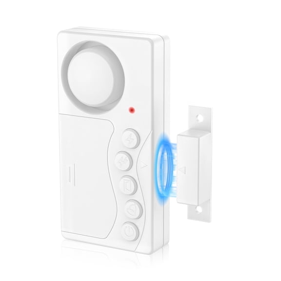 NineLeaf Freezer Door Alarm, Door and Window Alarms for Home Security, 3/15/30/60 Seconds 4-In-1 Magnetic Refrigerator Open Alarm for Business Office Shop