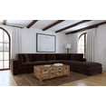 thumbnail image 2 of Lakeview 6-piece Fabric Upholstered Modular Sectional Chocolate, 2 of 6