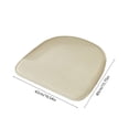 thumbnail image 4 of FEOLGEHLY 16.54x15.75in U-Shaped Linen Dining Chair Cushion, Thick Non Slip Horseshoe Seat Pad for Home Kitchen Office, White, 4 of 6