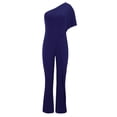 thumbnail image 1 of Gibobby Pantalones cortos Mono De Color Sólido Pantalones Rectos Diseño Simple Y Exquisito(Azul marino， XL), 1 of 4
