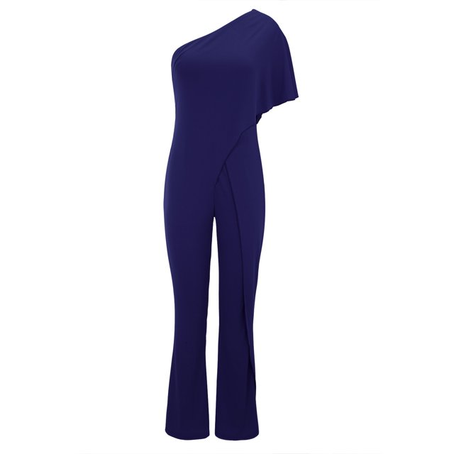 Gibobby Pantalones cortos Mono De Color Sólido Pantalones Rectos Diseño Simple Y Exquisito(Azul marino, XL)