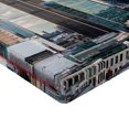 thumbnail image 2 of Ambesonne Urban Fitted Sheet, London Modern Cityscape, Queen Size, Multicolor, 2 of 3