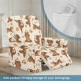 thumbnail image 3 of Xixirimido Cute Dachshund Dogs Paws Pattern Recliner Chair Cover, 4-Pieces Stretch Recliner Covers for Recliner Chair Soft Reclining Chair Slipcover Furniture Protector for Pets Kids, 3 of 8