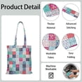 thumbnail image 3 of Rustic Style Nordic Stripes Fabric Shopping Bag - Machine Washable Eco-Friendly Foldable Tote, 3 of 5