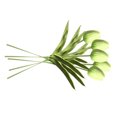 thumbnail image 3 of Mini flor artificial oficina en casa decoración floral fiesta de boda decorativa PU flor falsa, púrpura claro 5 piezas Speravity ZHF0582-06B, 3 of 6