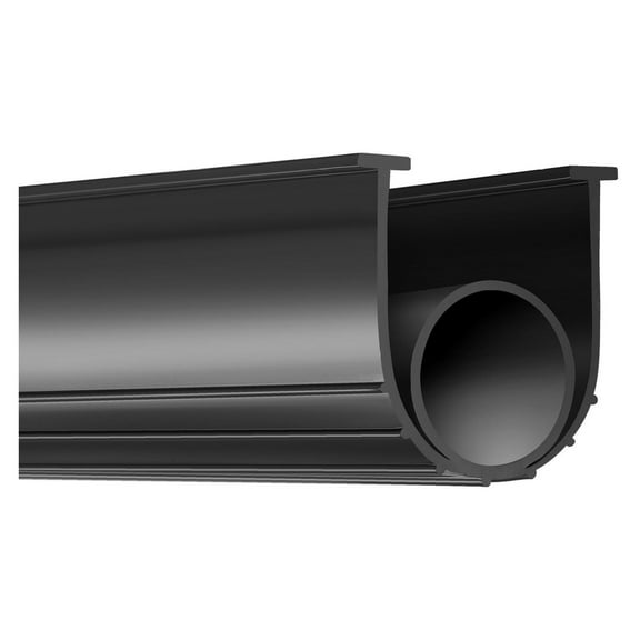 Garage Door Seals Bottom Rubber, U Shape  O Ring Garage Door Weather Stripping, Universal Weatherproof Threshold Buffering Sealing Rubber , 5/16 inch T-ends and 3 3/4 inch Width (10 Ft, Black) No 3 m