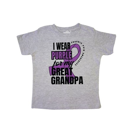 

Inktastic Chronic Pain I Wear Purple For My Great Grandpa Gift Toddler Boy or Toddler Girl T-Shirt