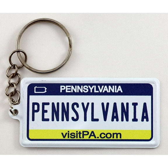 Pennsylvania License Plate Aluminum Ultra-Slim Rectangular Souvenir Keychain