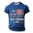 thumbnail image 3 of 250Th Anniversary Usa Shirt Short Sleeve T Shirt Comfortable Breathable 250Th Anniversary Mens Tees Blue M, 3 of 6
