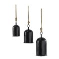 thumbnail image 1 of Deco 79 Rustic Metal Cowbell Decorative Bells 10"" 8"" 6""H Black, 1 of 5