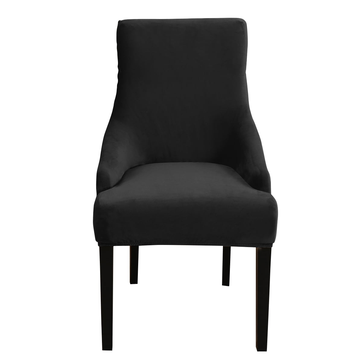 DYstyle Velvet Strecth Dining Arm Chair Cover Wingback Chair Slipcover