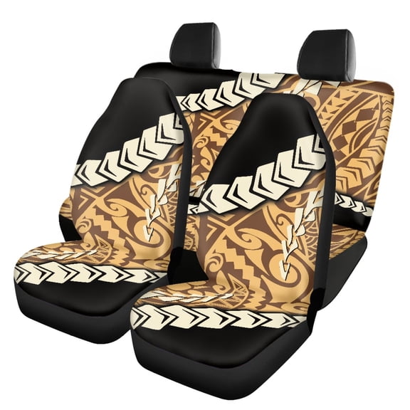 Pzuqiu Tropical Floral Print Car Seat Covers 3 Pieces, Car Seat Protector Set Polyester Interior Easy to Install for Trucks Sedans Most Sedans