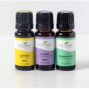 Plant Therapy Essential Oils Lemon, Lavender, Peppermint Set 10 mL (1/3 oz)