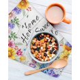 thumbnail image 3 of Spring Wildflowers Kitchen Dish Towels for Drying Dishes Set of 2, Watercolor Floral Leaf Wood Grain Waffle Weave Microfiber Hand Tea Bathroom Towels Quick Dry & Absorbent Towel 12x12, 3 of 7