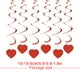 thumbnail image 3 of Injueey Remolinos colgantes de corazón, suministros de techo de hidromasaje, colgante de amor, decoración de fiesta atractiva, adorno, Kits de decoración para fiestas Corazón rojo brillante, 3 of 6