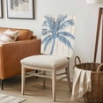 thumbnail image 6 of Blue Palm Tree Chair Back Covers, Removable Chair Covers for Dining Chairs Set of 6, Washable Chairs Slipcovers Back Seat Protector for Wedding Party 19"x20", 6 of 9