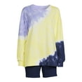 thumbnail image 6 of Silverwear Women's Tie Dye Sweatshirt and Shorts, 2-Piece Active Set, 6 of 6