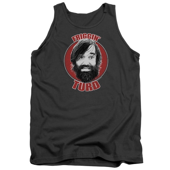 Last Man On Earth Friggin Turd Adult Tank Top Charcoal