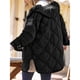 thumbnail image 4 of Chaqueta Acolchada para Mujer, con Capucha, Larga, Cremallera, Abrigo de Invierno, Chaquetas Cálidas con Bolsillos Negro XL, 4 of 8