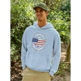 thumbnail image 2 of Land Of Free Home Of Brave Hoodie Men -Image by Shutterstock, Male Medium, 2 of 4