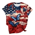 thumbnail image 5 of Qingpeng 4th of July Patriotic T Shirts for Women Summer Star Print Shirts Women's Independence Day Short Sleeve Casual Tee Tops, 5 of 6