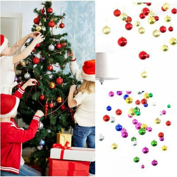 Xinhuaya Christmas Baubles Glitter Chic Round Christmas Balls Ornament Year Christmas Tree Decorations