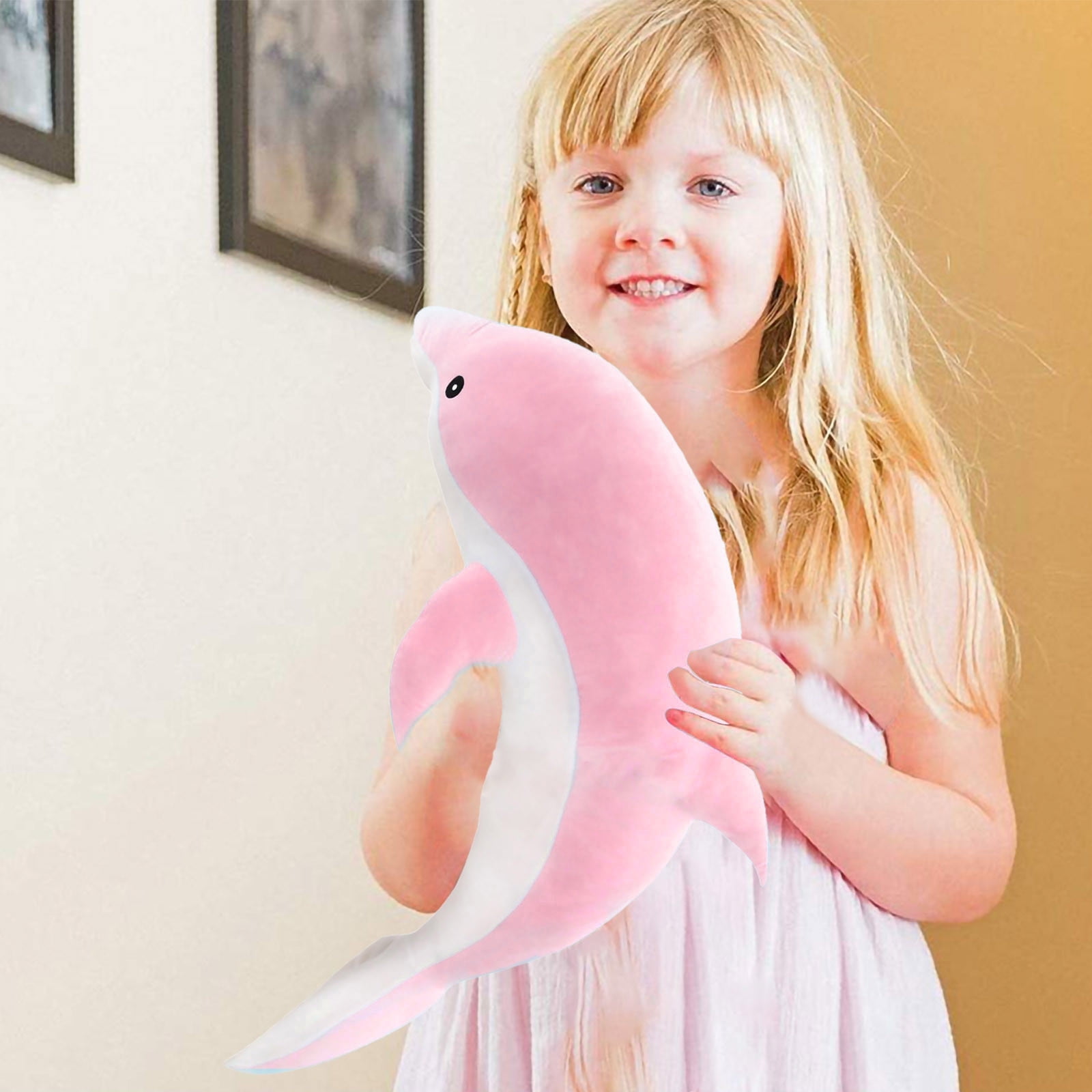 pdqouc Kawaii Soft Dolphin Plush Toys Stuffed Dolls Animal Nap Pillow Creative Kids Toy Gift for Girls Children Kawaii Soft Dolphin Plush Toys Stuffed Dolls Animal Nap Pillow