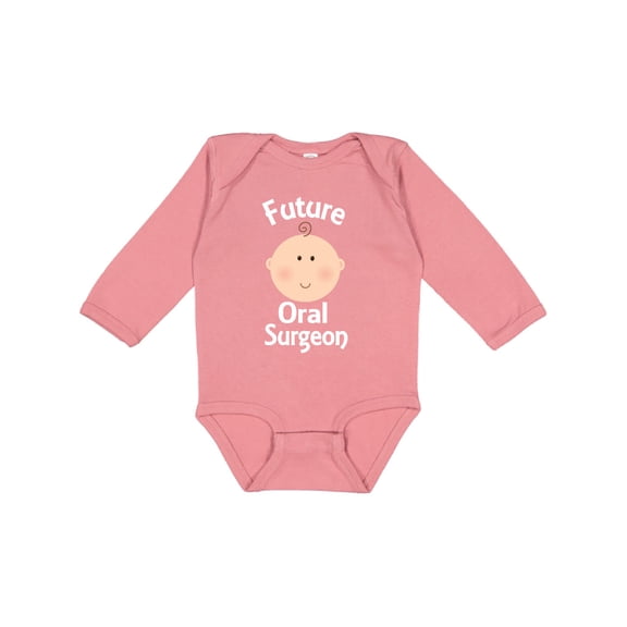 Inktastic Future Oral Surgeon Occupation Gift Boys or Girls Long Sleeve Baby Bodysuit