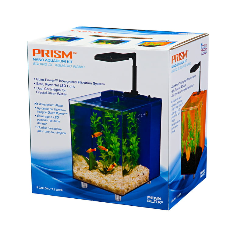 Penn Plax Black Prism Nano Aquarium Kit, 2 Gallon