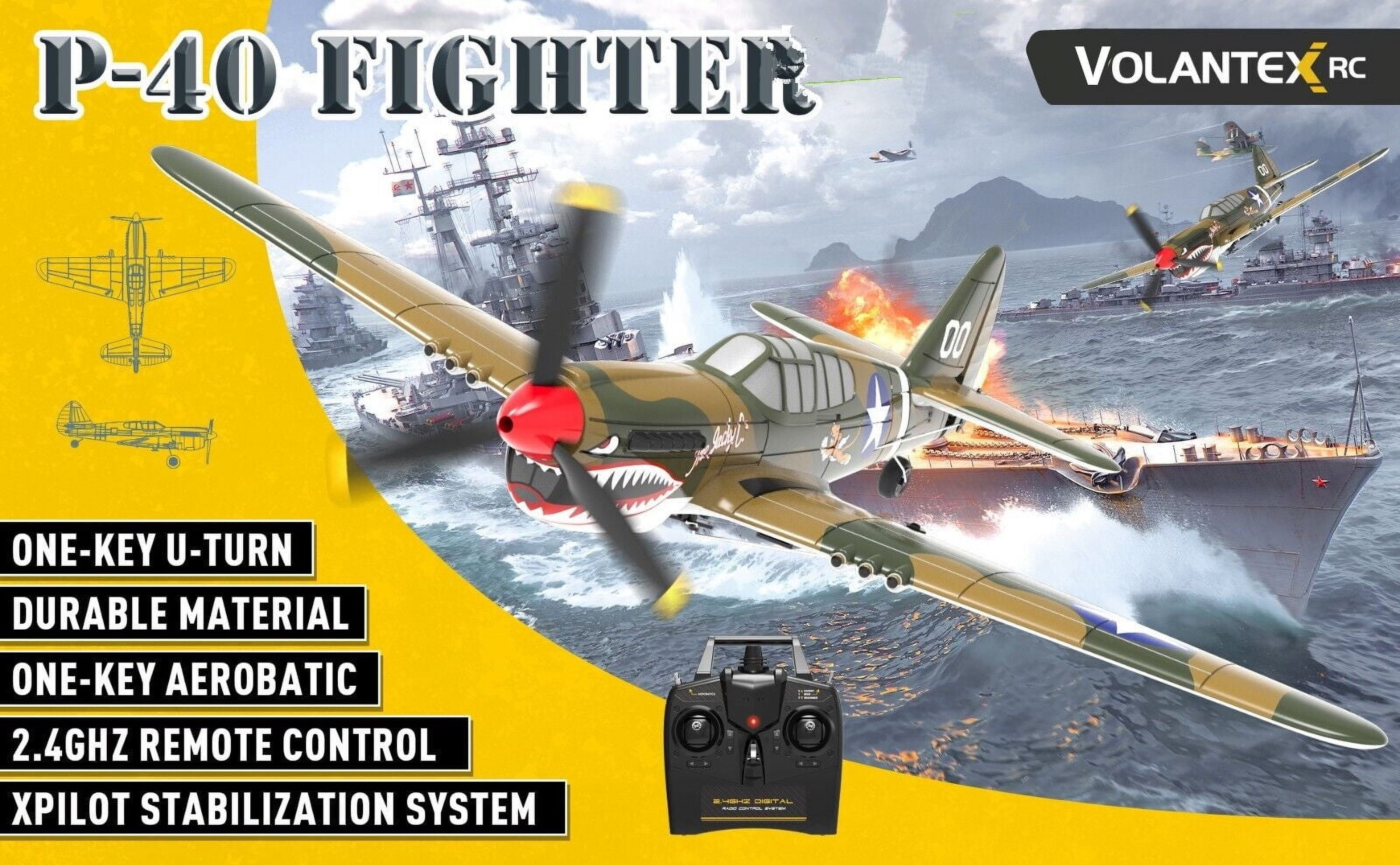 Volantex P40 RC Plane 4CH 2.4G Fighter 6Axis Gyro Aerobatic Aircraft Model Toys Gift