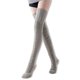 thumbnail image 3 of Guardurnaity 1 par de medias de punto de Color sólido, calcetines altos Keen para mujer, calentadores de piernas, accesorios para zapatos, medias Prendas para la parte inferior del cuerpo Gris oscuro, 3 of 6