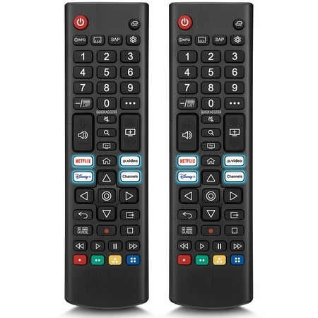 (Pack of 2) Universal for LG Smart TV Remote Control Replacement, Compatible with All LG LED/LCD/OLED//QNED/UHD Smart TVs (AKB76040302)