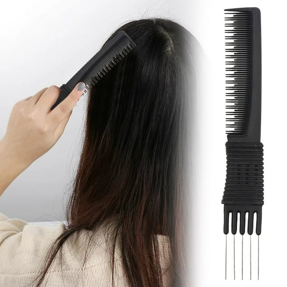 4/3/2/1pcs Lift Teasing Combs with Metal Prong Salon Teasing Back Combs Hair Styling Comb Lifting Fluffing Comb with Metal Pick Hair Picks for Women