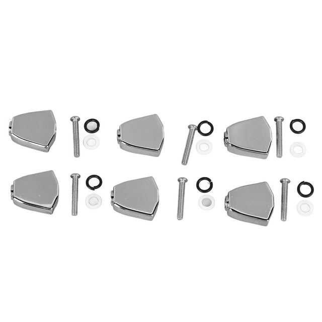 6PCS Guitar Tuner Trapezoidal Design Head Tuner Metal Machine Handle Tuning Key Button Head Guitar Tuning Peg Button