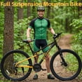 thumbnail image 3 of Ambifirner Full Suspension Mountain Bike 24/26 inch Men：& Women Mountain Bike with 21-Speed Adult Bikes, Double Disc Brake, High-Carbon Steel Frame, All-Terrain Tires, 3 of 8