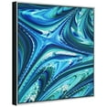 thumbnail image 3 of "Ocean Waves II" Crystallus Epoxy Coated Wrapped Framed Glossy Blue Canvas Wall Art with Heavy Acrylic Crystal Shards Embellishments, 3 of 10
