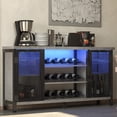thumbnail image 7 of Blotout Wine Bar Cabinet with LED Lights, Liquor Cabinet Bar with Storage Cabinet, Bottles Rack, Liquor Bar for home, Kitchen, Coffee Bar, 7 of 7