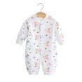 thumbnail image 2 of Rhuody Onesies Girl 3-6 Months Long Sleeve Bodysuit Boy Girl Crewneck Romper Solid Color Jumpsuit Fashion Cozy Clothings White, 2 of 3